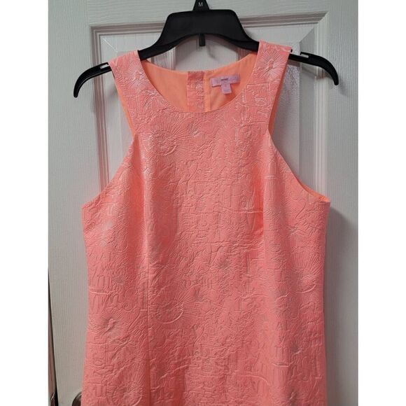 Lilly Pulitzer Peachy Pink Word On The Street Jacqua Dress S:10 - Picture 4 of 12